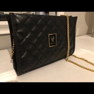 Younique Quilted Black Crossbody Bag